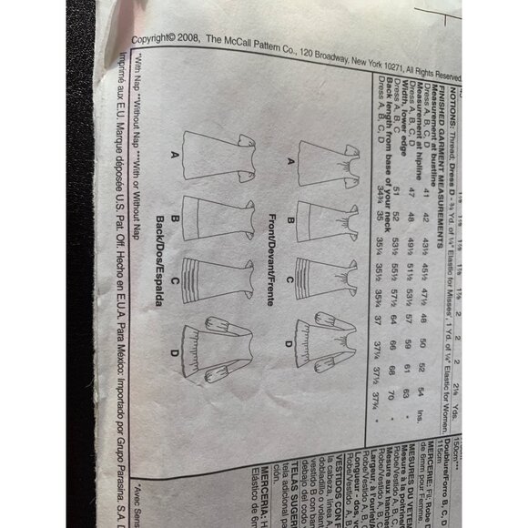 McCall's Misses Dress Sewing Pattern Sz 8 - 16 M5622 - Uncut - Picture 7 of 10